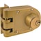 Prime-Line Jimmy-Resistant Deadlock, Diecast, Brass Color, Angle Strike, Double Cylinder (Single Pack) U 9972 - alternate 1